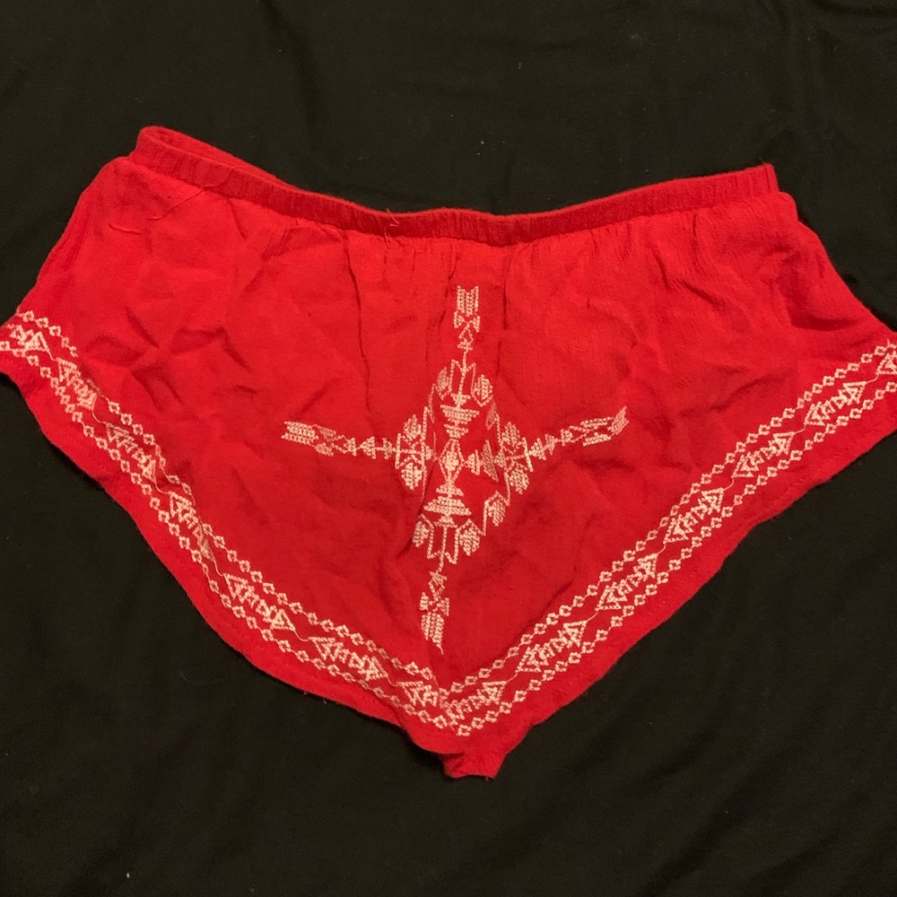 House of Three Red Bandana Crop Top
